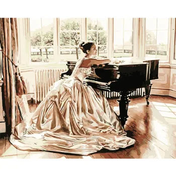 Painting By Numbers DIY Dropshipping 40x50 60x75cm Girl in front of the piano Figure Canvas Wedding Decoration Art picture Gift
Painting By Numbers DIY Dropshipping 40x50 60x75cm Girl in front of the piano Figure Canvas Wedding Decoration Art picture Gift