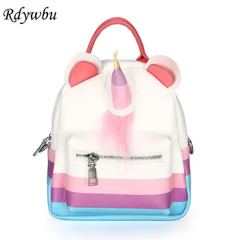 Rdywbu Unicorn Shaped Cartoon Backpack Women New Fashion Cute Travel Bag PU Leather Sac A Dos Girls Kawaii Mini School Bags B150
Rdywbu Unicorn Shaped Cartoon Backpack Women New Fashion Cute Travel Bag PU Leather Sac A Dos Girls Kawaii Mini School Bags B150