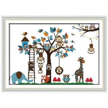 Happy Zoo Painting Counted Cross Stitch Wholesale 11CT 14CT Chinese Cross-Stitch Kits Handmade Home Decor Embroidery Needlework
Happy Zoo Painting Counted Cross Stitch Wholesale 11CT 14CT Chinese Cross-Stitch Kits Handmade Home Decor Embroidery Needlework