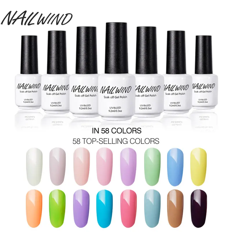 NAILWIND UV Gel Nail Polish LED Lamp Gel Lacquer 58 Color Gel Polish Pure Colors Semi Permanent Gel Varnish Nail Primer Base Top
NAILWIND UV Gel Nail Polish LED Lamp Gel Lacquer 58 Color Gel Polish Pure Colors Semi Permanent Gel Varnish Nail Primer Base Top