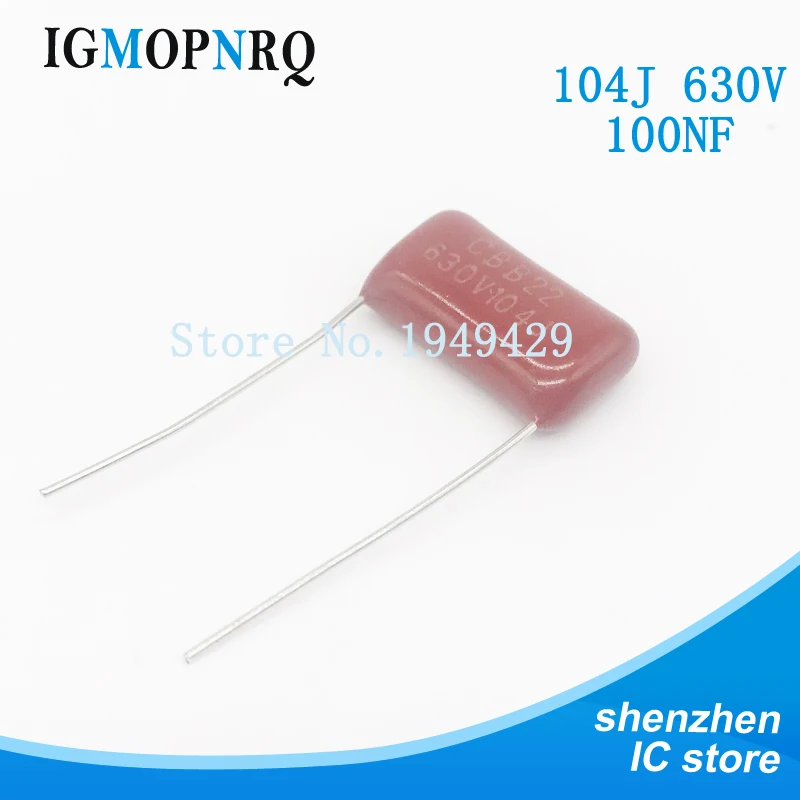10PCS/Lot 100nF 104 630V CBB Polypropylene Film Capacitor Pitch 15mm 104 100nF 630V NEW
10PCS/Lot 100nF 104 630V CBB Polypropylene Film Capacitor Pitch 15mm 104 100nF 630V NEW