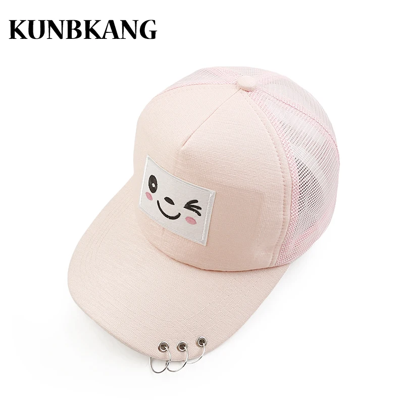 New Cute Women Mesh Baseball Cap With Rings Smile Face Snapback Hats For Girls Summer Cartoon Leisure Sun Hat Casquette Cap Bone
New Cute Women Mesh Baseball Cap With Rings Smile Face Snapback Hats For Girls Summer Cartoon Leisure Sun Hat Casquette Cap Bone