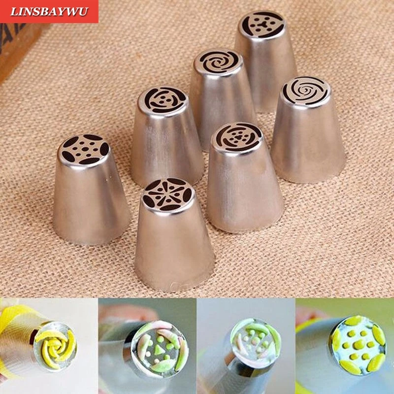 7PCS Stainless Steel Russian Tulip Icing Piping Nozzles Pastry Decorating Tips Cake Cupcake Decorator Rose Kitchen Accessories
7PCS Stainless Steel Russian Tulip Icing Piping Nozzles Pastry Decorating Tips Cake Cupcake Decorator Rose Kitchen Accessories