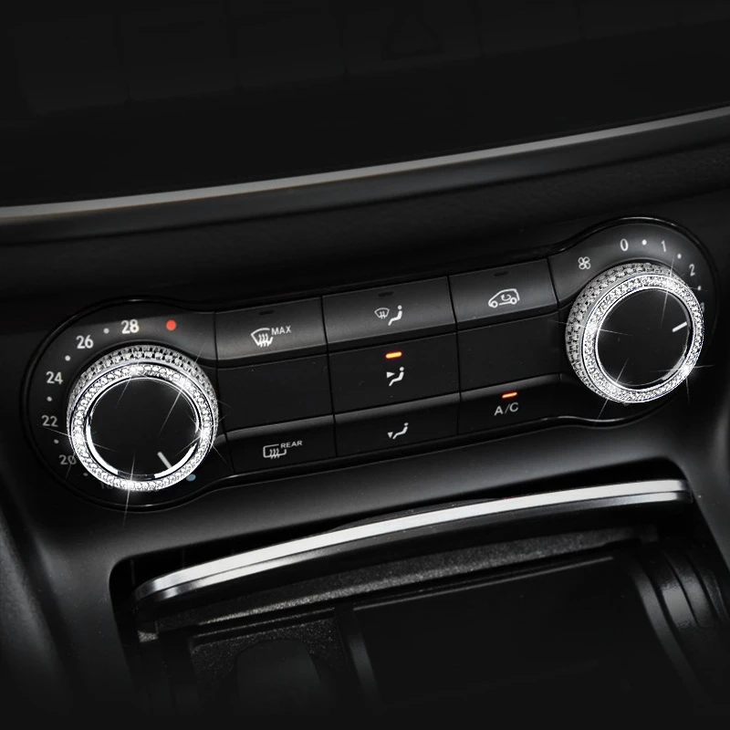 Luxurious diamond Air conditioning knob button decorative for Benz Mercedes GLA CLA car Interior Accessories auto Modification
Luxurious diamond Air conditioning knob button decorative for Benz Mercedes GLA CLA car Interior Accessories auto Modification