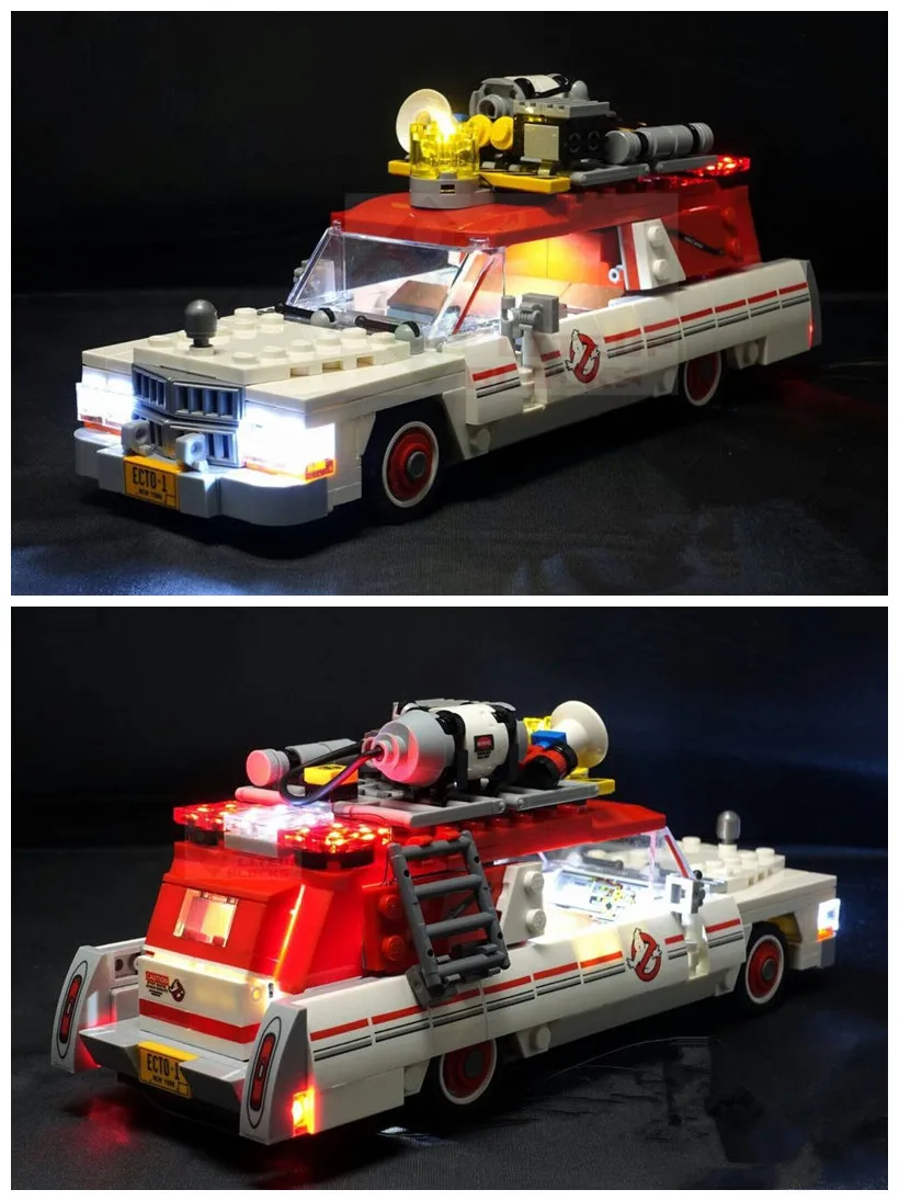 LED light up kit for lego 75828 Ecto-1 & 2 Ghostbusters ( the blcoks set not included)(only light included) 
LED light up kit for lego 75828 Ecto-1 & 2 Ghostbusters ( the blcoks set not included)(only light included)