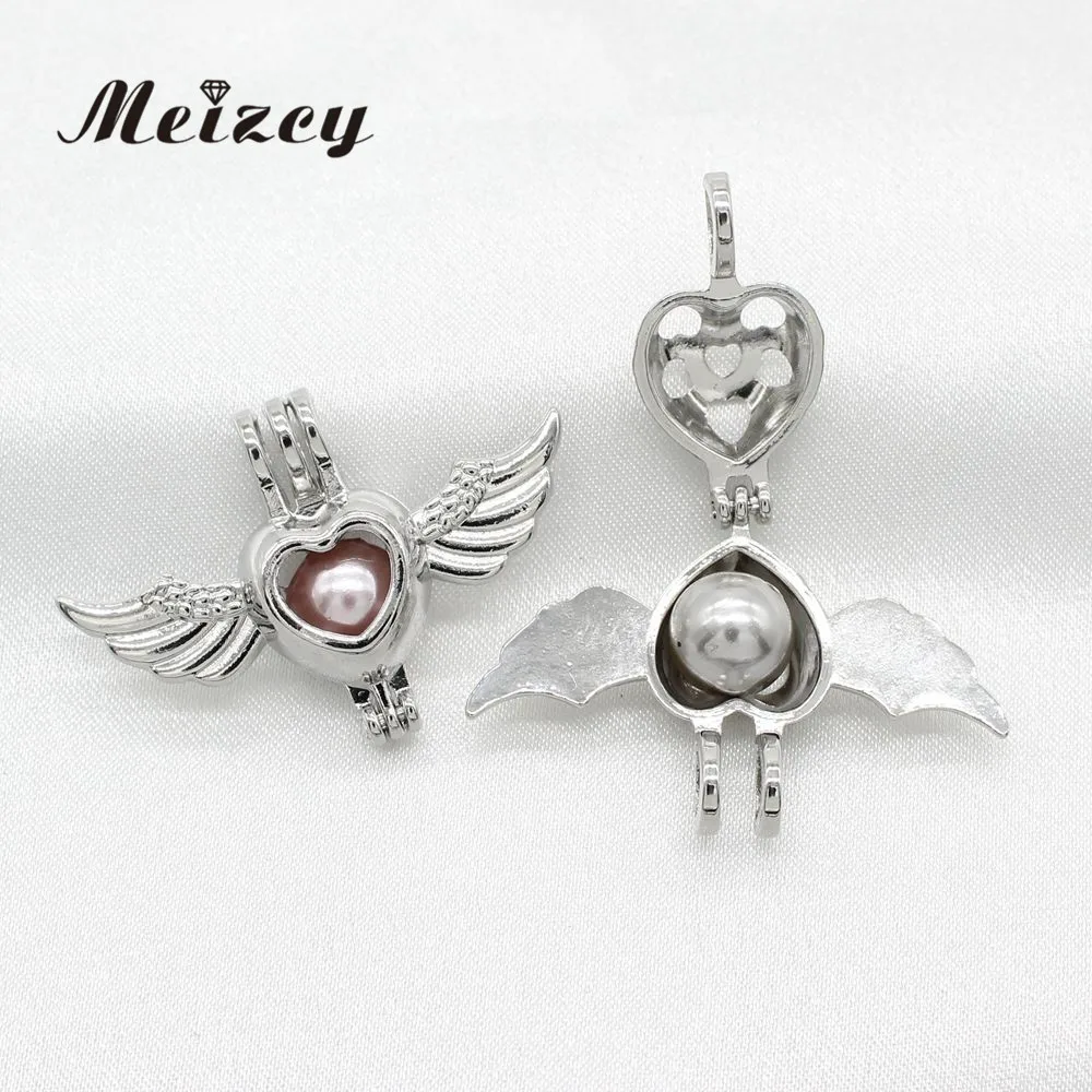 10pcs Silver Love Wing Pearl Cage Lockets Diffuser Cage Pendant Silver Plated Necklace Jewelry Charms for Aroma Essential Oil
10pcs Silver Love Wing Pearl Cage Lockets Diffuser Cage Pendant Silver Plated Necklace Jewelry Charms for Aroma Essential Oil