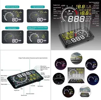 5.5 inch HUD Safe Car Head Up Display Projector 5.5" Full Color OBDII OBD 2 with Speeding Warning Alarm System Vehicle Mounted
5.5 inch HUD Safe Car Head Up Display Projector 5.5" Full Color OBDII OBD 2 with Speeding Warning Alarm System Vehicle Mounted