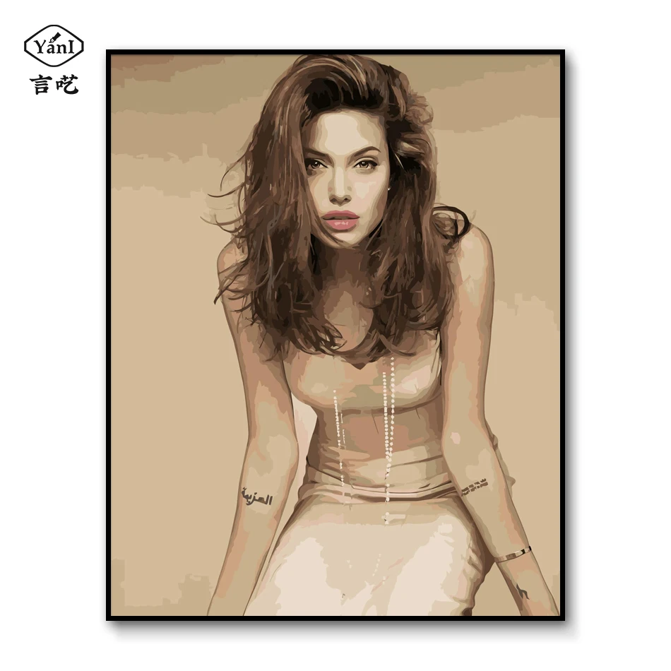 Angelina Jolie Poster Figure Painting By Numbers on Canvas Acrylic Pait By Number for Adults Home Decor Wall Pictures for Living
Angelina Jolie Poster Figure Painting By Numbers on Canvas Acrylic Pait By Number for Adults Home Decor Wall Pictures for Living