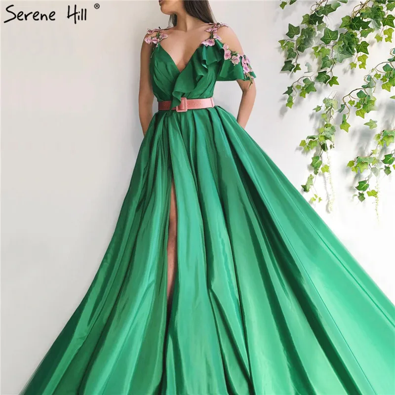 Latest Design Green One Shoulder Evening Dresses 2019 V-Neck Handmade Flowers Sexy Evening Gowns Serene Hill LA70083
Latest Design Green One Shoulder Evening Dresses 2019 V-Neck Handmade Flowers Sexy Evening Gowns Serene Hill LA70083