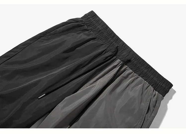 Aolamegs Men Casual Pants Spliced Color Waterproof Jogger Pants Fashion Design Drawstring Trousers High Street Male Pants S-XXL (6)