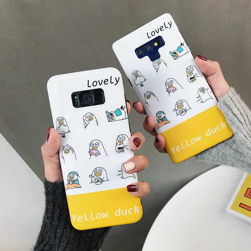 Cute Funny Yellow Duck Soft Phone Case for Samsung Galaxy Note 9 Note 8 S9 S8 Plus Cartoon Lovely Cases Matte IMD Silicone Cover
Cute Funny Yellow Duck Soft Phone Case for Samsung Galaxy Note 9 Note 8 S9 S8 Plus Cartoon Lovely Cases Matte IMD Silicone Cover