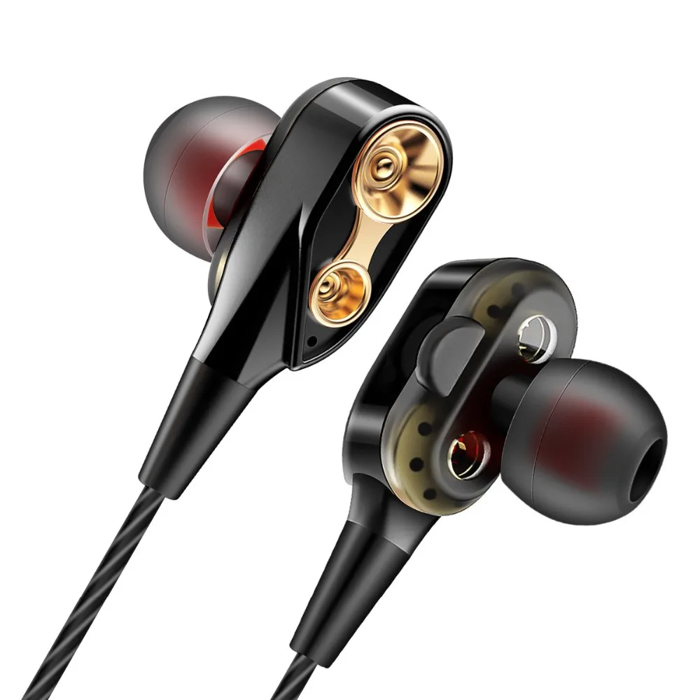 Dual Driver In-ear Earphone Wired Volume Control Earbuds with Microphone 4 Speaker Stereo Bass Sport Running Earpiece
Dual Driver In-ear Earphone Wired Volume Control Earbuds with Microphone 4 Speaker Stereo Bass Sport Running Earpiece