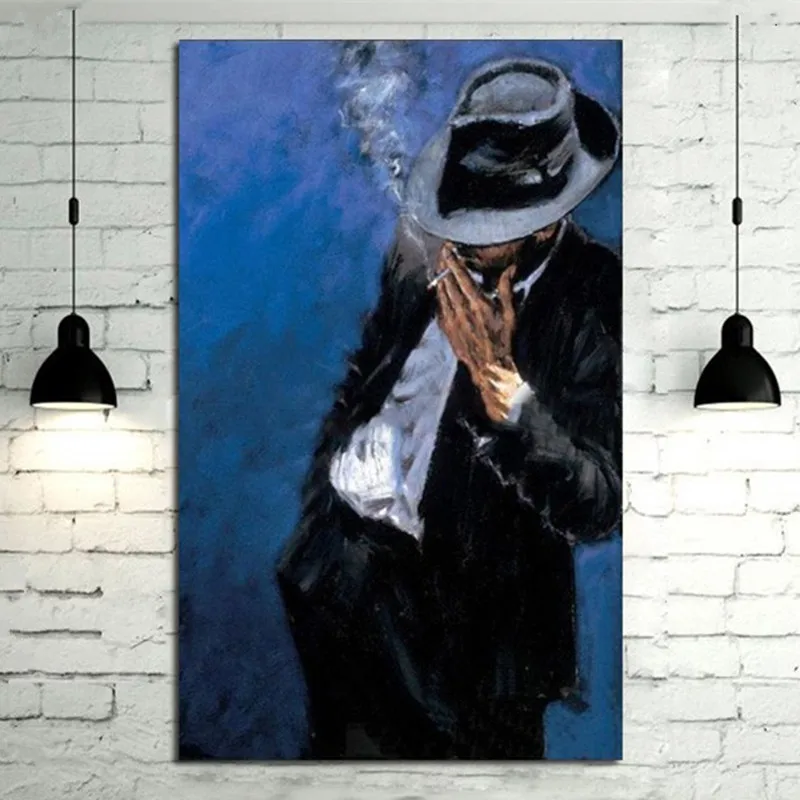 Large Gifts Home Decor Wall Art Pictures Modern Black Smooking Man Painting Hand Painted Abstract Figure Oil Paintings on Canvas 
Large Gifts Home Decor Wall Art Pictures Modern Black Smooking Man Painting Hand Painted Abstract Figure Oil Paintings on Canvas