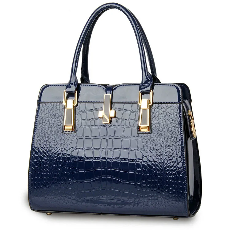 Fashion Alligator Patent Leather Women Handbag Crocodie Big Women's Shoulder Bags Cross Lock Design Lady Large Tote Handbags
Fashion Alligator Patent Leather Women Handbag Crocodie Big Women's Shoulder Bags Cross Lock Design Lady Large Tote Handbags