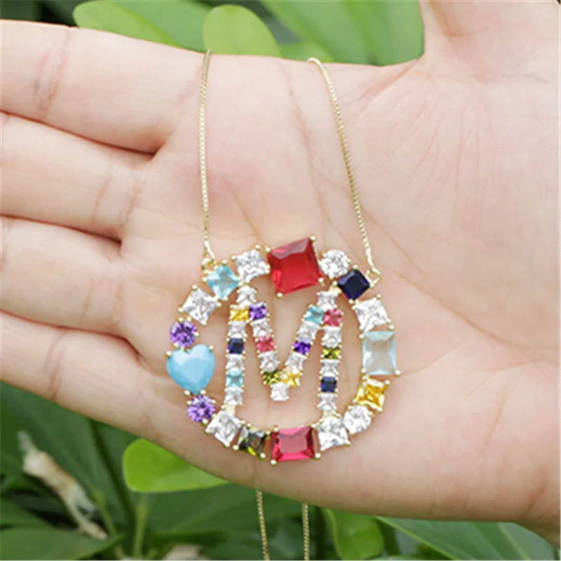 gold 26 initial alphabet letter name charm pave rainbow cz zircon crystal delicate gold chain choker pendant necklace for women
gold 26 initial alphabet letter name charm pave rainbow cz zircon crystal delicate gold chain choker pendant necklace for women
