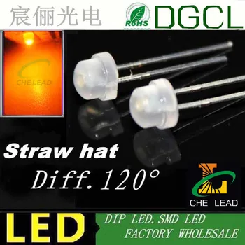 High quality Orange 4.8mm straw hat led 2-legs diffused dip led 600-610nm 2.0-2.5V light diode 
High quality Orange 4.8mm straw hat led 2-legs diffused dip led 600-610nm 2.0-2.5V light diode