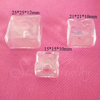 20set--25*25*12mm/ 21*21*10mm/18*18*10mm/15*15*10mm Square shape liquid clear glass bottle & white k ring base
20set--25*25*12mm/ 21*21*10mm/18*18*10mm/15*15*10mm Square shape liquid clear glass bottle & white k ring base