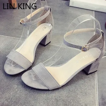 LIN KING Square Heel Women Sandals Fashion Buckle Open Toe Summer Shoes Sexy High Heel Lady Sandalias Office Career Work Shoes
LIN KING Square Heel Women Sandals Fashion Buckle Open Toe Summer Shoes Sexy High Heel Lady Sandalias Office Career Work Shoes