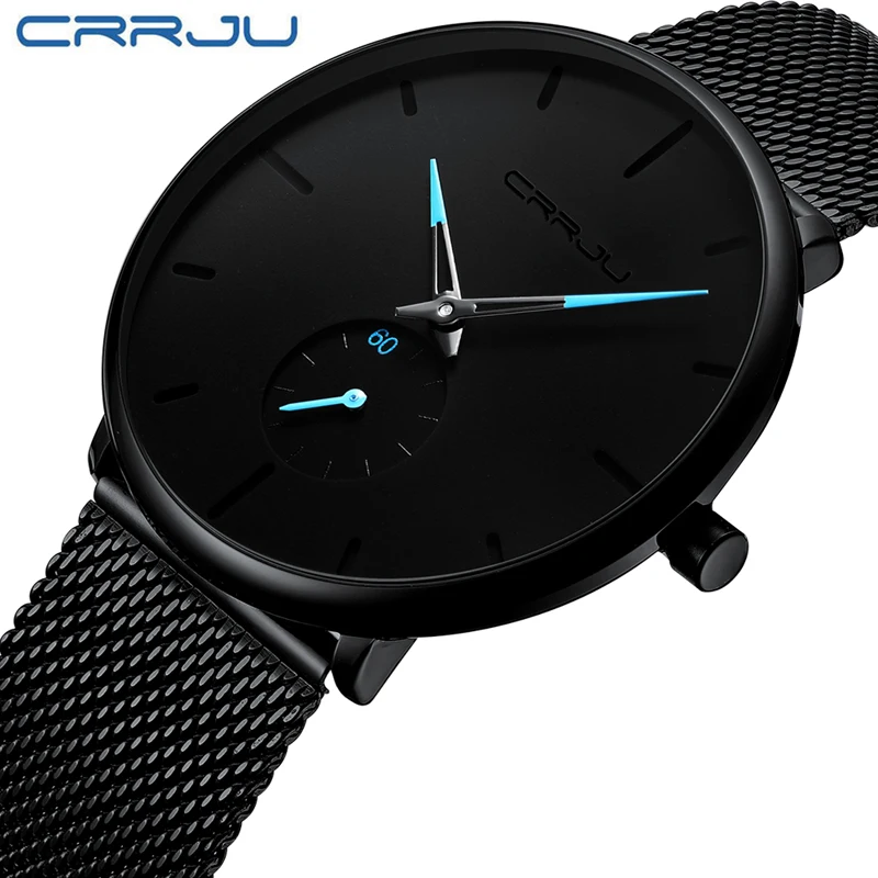 CRRJU Top Brand Luxury Quartz Watch Men Casual Black Simple Quartz Watch Stainless Steel Face Ultra Thin Clock Male Relogio New
CRRJU Top Brand Luxury Quartz Watch Men Casual Black Simple Quartz Watch Stainless Steel Face Ultra Thin Clock Male Relogio New