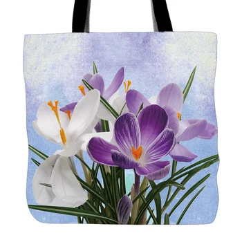 White And Purple Orchids Printed Tote Bag For Shopping Food Convenience Women Shoulder Canvas Hand Bags Two Sided Print
White And Purple Orchids Printed Tote Bag For Shopping Food Convenience Women Shoulder Canvas Hand Bags Two Sided Print
