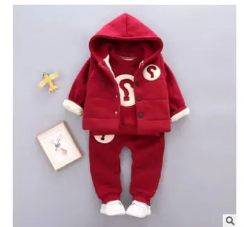 New plus velvet thick cotton baby autumn and winter Korean fashion three-piece suit 0-4 years old cartoon question mark set
New plus velvet thick cotton baby autumn and winter Korean fashion three-piece suit 0-4 years old cartoon question mark set