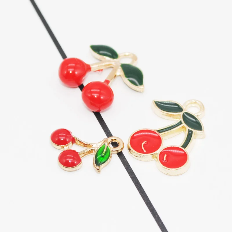 20pcs/pack 3 Style Cherry Enamel Charm Pendant Jewelry Findings Fashion Fruit Charms Handmade Necklace Accessories
20pcs/pack 3 Style Cherry Enamel Charm Pendant Jewelry Findings Fashion Fruit Charms Handmade Necklace Accessories