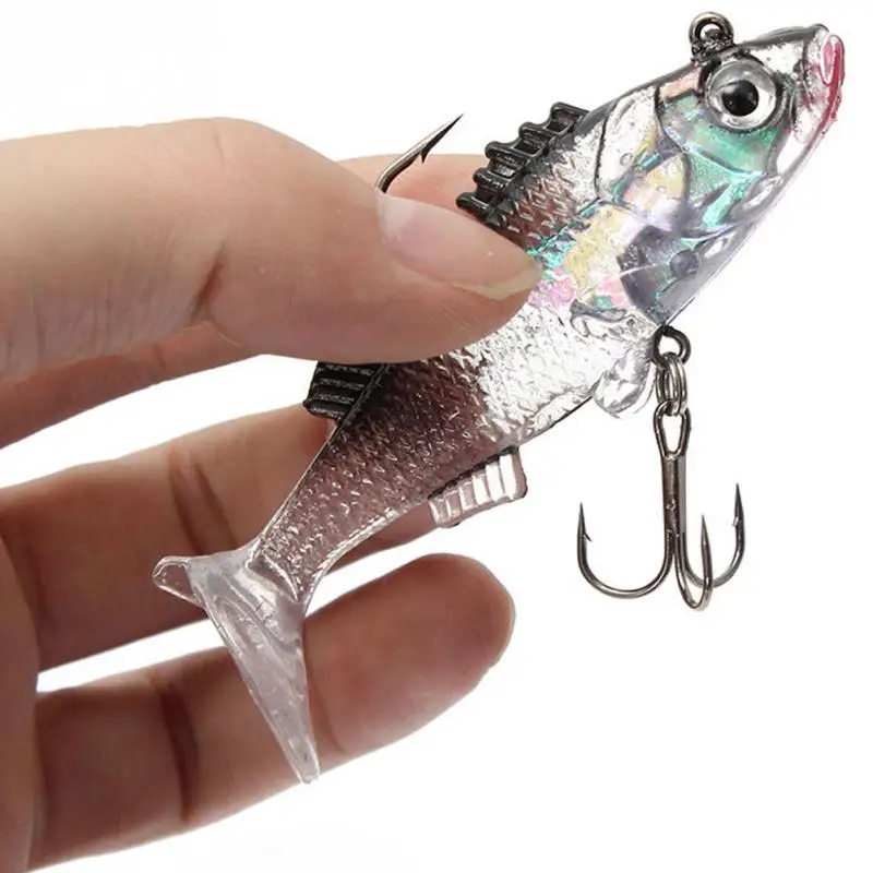 

Hot sale With Treble Tackle Hooks Fishing accessories 7.6cm Artificial Soft bait Carp Crankbait Paillette Fishing Lure