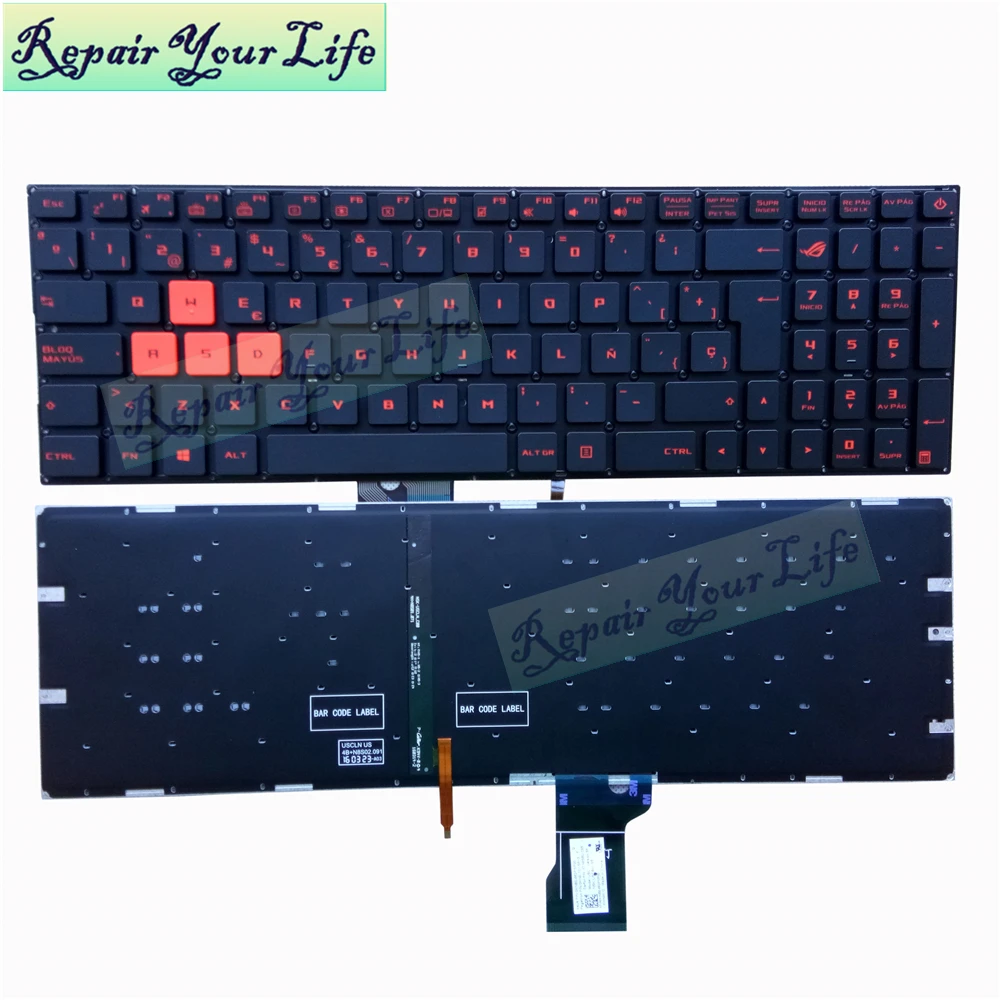 Repair You Life Laptop keyboard for Asus GL502 GL502V GL502VM GL502VT GL502VY Spain SP keyboard with backlit New Original
Repair You Life Laptop keyboard for Asus GL502 GL502V GL502VM GL502VT GL502VY Spain SP keyboard with backlit New Original