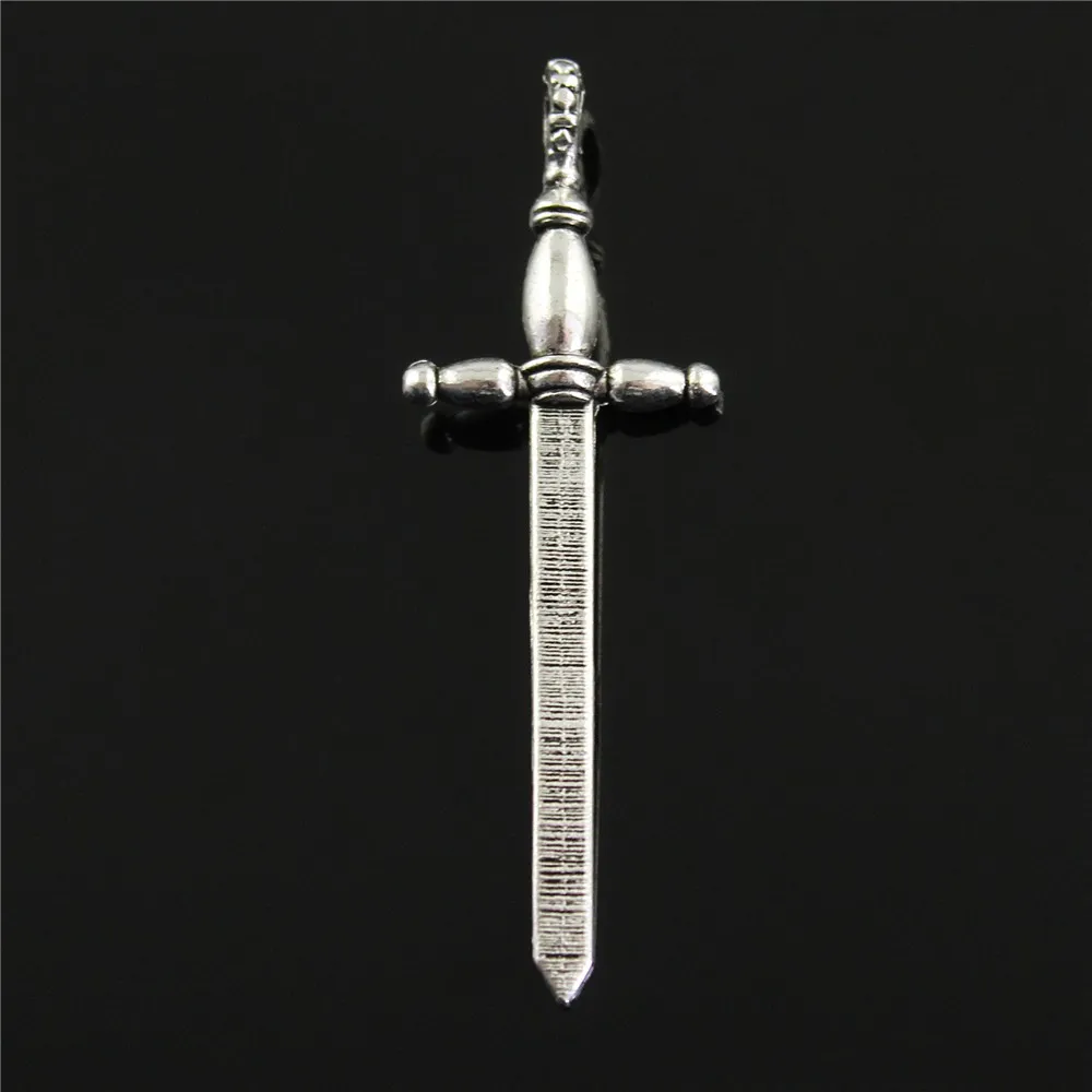 Jewelry Making Diy Handmade Craft Charms 3pcs/lot Antique Silver Color 59x19mm Fencing Sword Pendant
Jewelry Making Diy Handmade Craft Charms 3pcs/lot Antique Silver Color 59x19mm Fencing Sword Pendant