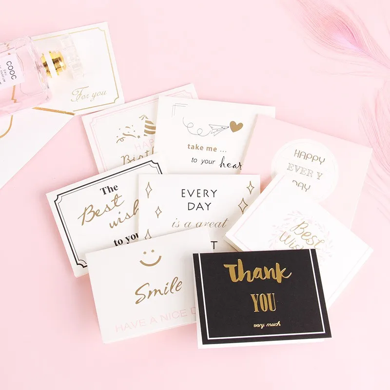 1 pcs Bronzing process birthday card folding message card with envelope Christmas New Year blessing greeting card Gift cards
1 pcs Bronzing process birthday card folding message card with envelope Christmas New Year blessing greeting card Gift cards