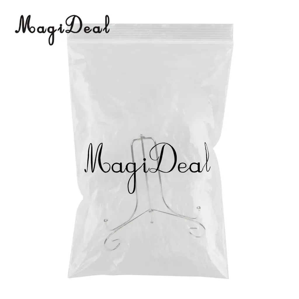 MagiDeal Iron Wire Display Rack Holders Display Easel Tabletop Books Stand Silver 4inch-12inch