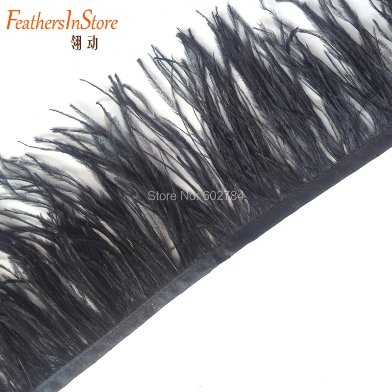 10meters/Lot Black Height 5-6" Natural Ostrich Feather fringe Ostrich feather Trimming on Satin Header garment accessories
10meters/Lot Black Height 5-6" Natural Ostrich Feather fringe Ostrich feather Trimming on Satin Header garment accessories