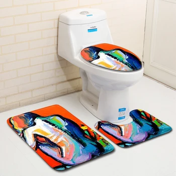 Modern 3pcs Character Oil Painting Bathroom Shower Mat Toilet Lid Cover Bathroom Carpet Rugs Home Decoration Bath Mat Set
Modern 3pcs Character Oil Painting Bathroom Shower Mat Toilet Lid Cover Bathroom Carpet Rugs Home Decoration Bath Mat Set