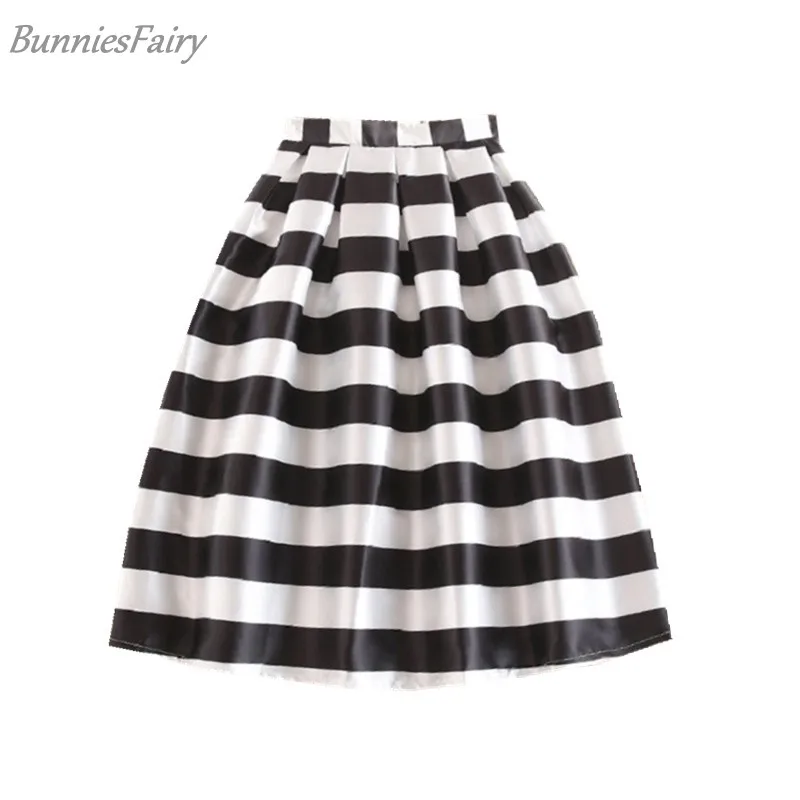 BunniesFairy 2019 Summer New Women Black and White Horizontal Block Stripe Geometric Print Pleated Midi Skirt for Office Work
BunniesFairy 2019 Summer New Women Black and White Horizontal Block Stripe Geometric Print Pleated Midi Skirt for Office Work