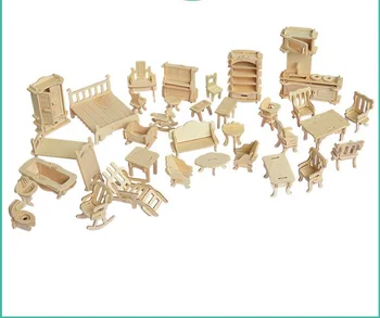 34 Pcs/Set Miniature 1:12 Dollhouse Furniture for Dolls,Mini 3D Wooden Puzzle DIY Building Model Toys for Children Gift
34 Pcs/Set Miniature 1:12 Dollhouse Furniture for Dolls,Mini 3D Wooden Puzzle DIY Building Model Toys for Children Gift