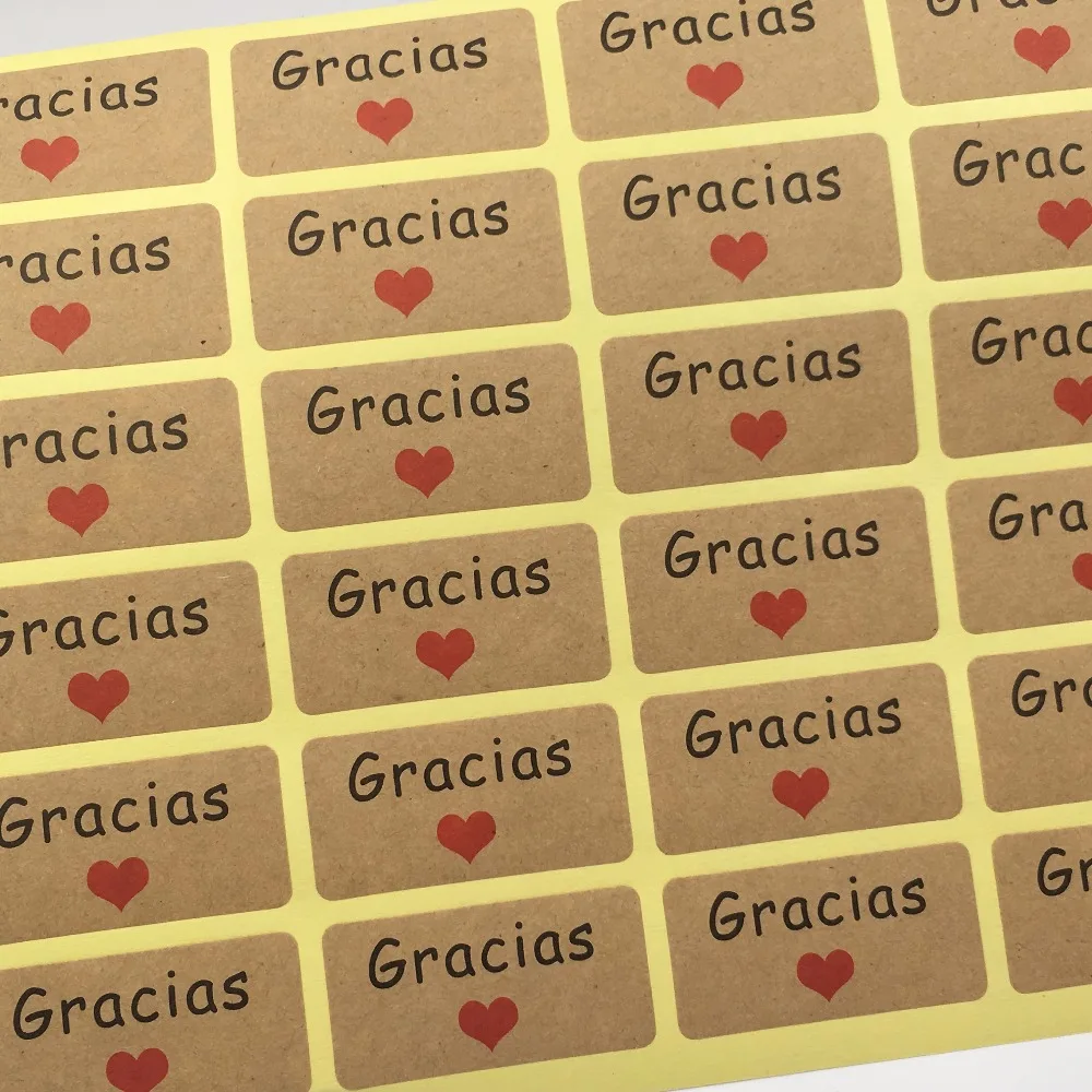 500 PCS/Lot Kraft "Thank you" written in Spanish stickers Labels Gift Label Seal Favors Custom Labels For Box/Cards/Jewelry/bake
500 PCS/Lot Kraft "Thank you" written in Spanish stickers Labels Gift Label Seal Favors Custom Labels For Box/Cards/Jewelry/bake