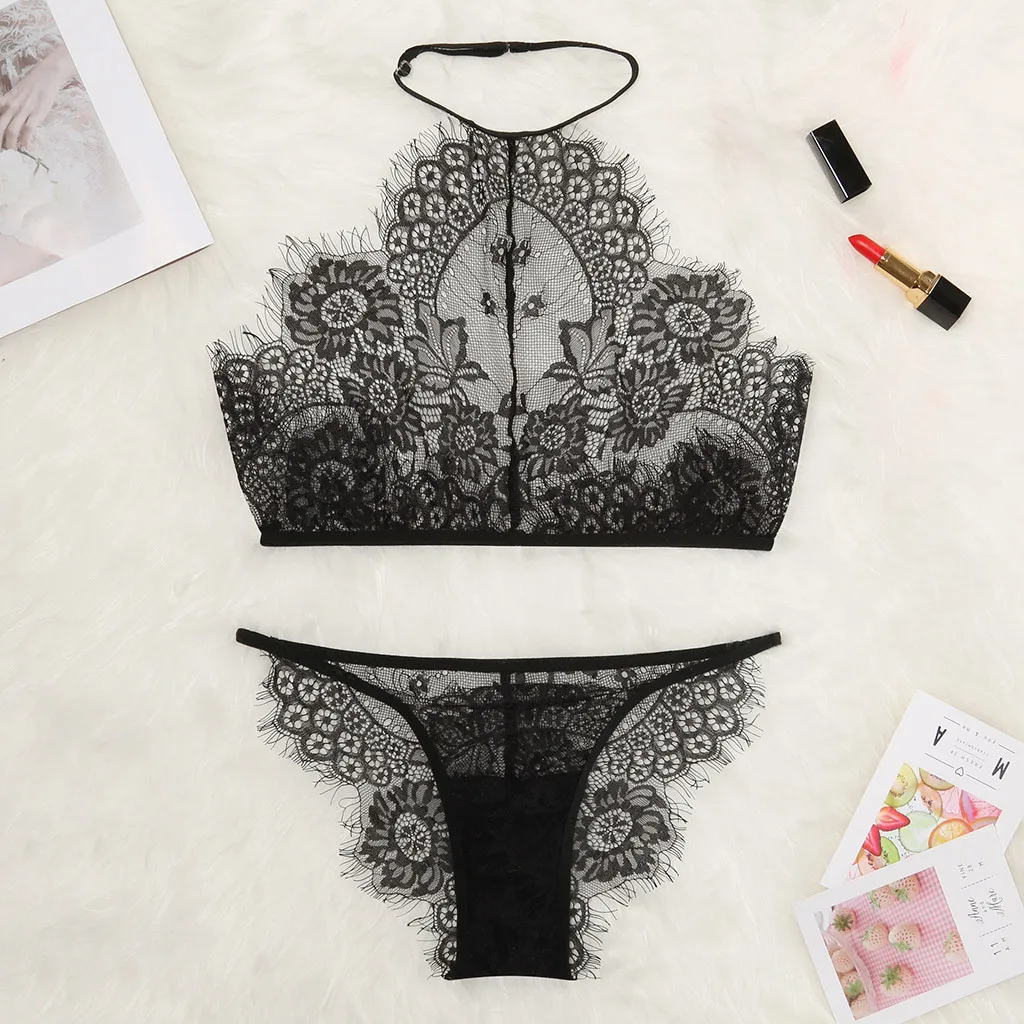 Women's Lace Hollow Openwork Sexy Perspective Two-piece Set lingerie sous vetement femme sexy ensemble body suit #p2
Women's Lace Hollow Openwork Sexy Perspective Two-piece Set lingerie sous vetement femme sexy ensemble body suit #p2