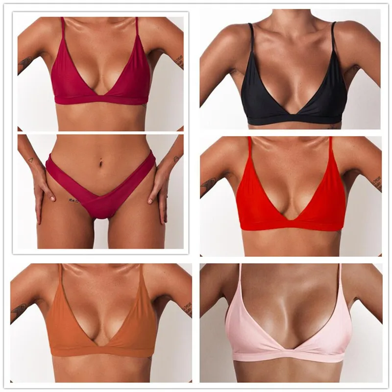 Women's Bikini Set Push Up Swimwear Solid Sexy Beach Bathing Suits Brazilian Thong Swimsuit For Female Bikinis String Swimwear
Women's Bikini Set Push Up Swimwear Solid Sexy Beach Bathing Suits Brazilian Thong Swimsuit For Female Bikinis String Swimwear