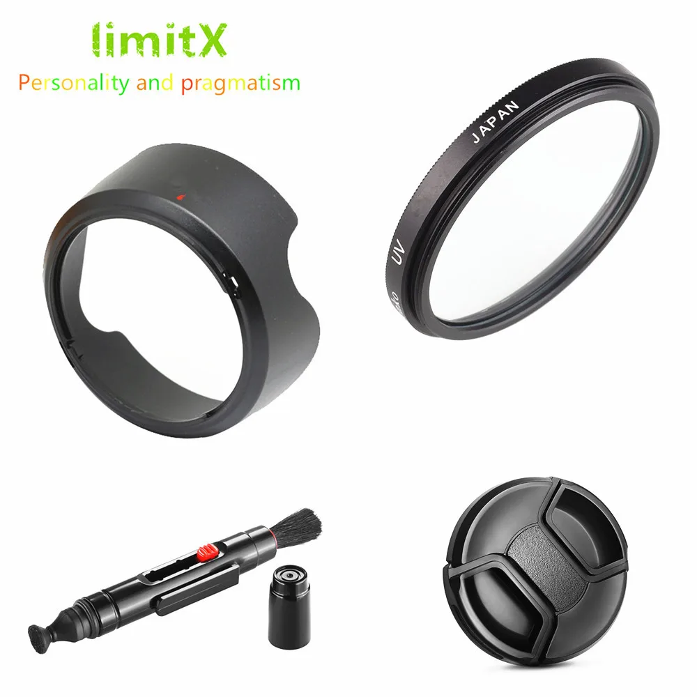 58mm UV Filter + EW60C Lens Hood + Lens Cap + Cleaning pen for Canon EOS 1500D 2000D 3000D 4000D Rebel T7 T100 with 18-55mm lens
58mm UV Filter + EW60C Lens Hood + Lens Cap + Cleaning pen for Canon EOS 1500D 2000D 3000D 4000D Rebel T7 T100 with 18-55mm lens