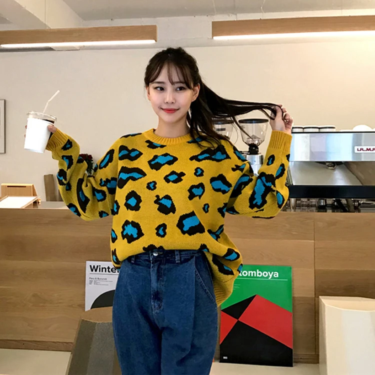 2018 New Fashion Ladies Autumn Winter Full Sleeve Women Knitting Sweater Leopard Casual O-Neck Pullover Loose Sweater Jumpers
2018 New Fashion Ladies Autumn Winter Full Sleeve Women Knitting Sweater Leopard Casual O-Neck Pullover Loose Sweater Jumpers