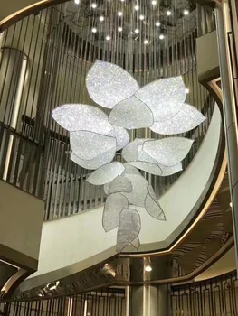 Large living room villa crystal chandelier lotus leaf flower Nordic simple modern American chandelier
Large living room villa crystal chandelier lotus leaf flower Nordic simple modern American chandelier