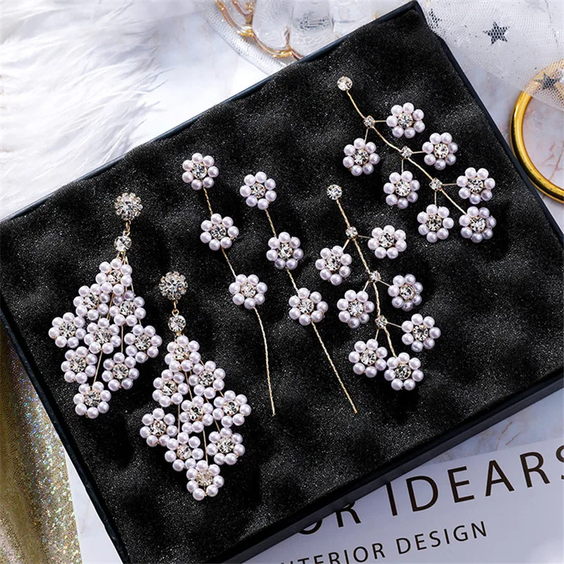 New Full Pearl Flower Personality Tree Branch Earrings for Women Long Shiny Rhinestone Tassel Exaggerated Dangle Jewelry EC1392
New Full Pearl Flower Personality Tree Branch Earrings for Women Long Shiny Rhinestone Tassel Exaggerated Dangle Jewelry EC1392