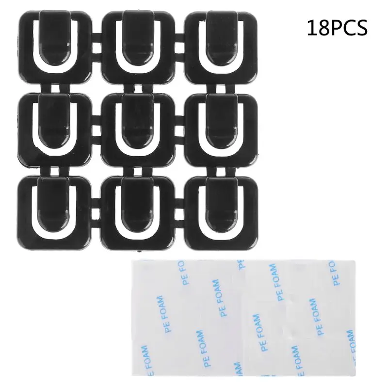 18Pcs ABS Self-adhesive Wire Tie Cable Mount Clamp Clip Car USB Cable Sticker Fixed White/ Black Car-styling Accessories
18Pcs ABS Self-adhesive Wire Tie Cable Mount Clamp Clip Car USB Cable Sticker Fixed White/ Black Car-styling Accessories