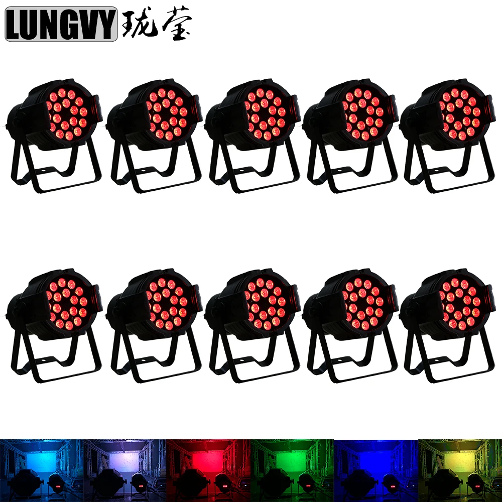 Free Shipping 10pcs/lot Led Par Led Stage Light 18x3W RGB LED Par Party Light disco With DMX512 Par Led 3w DJ light Equipments
Free Shipping 10pcs/lot Led Par Led Stage Light 18x3W RGB LED Par Party Light disco With DMX512 Par Led 3w DJ light Equipments