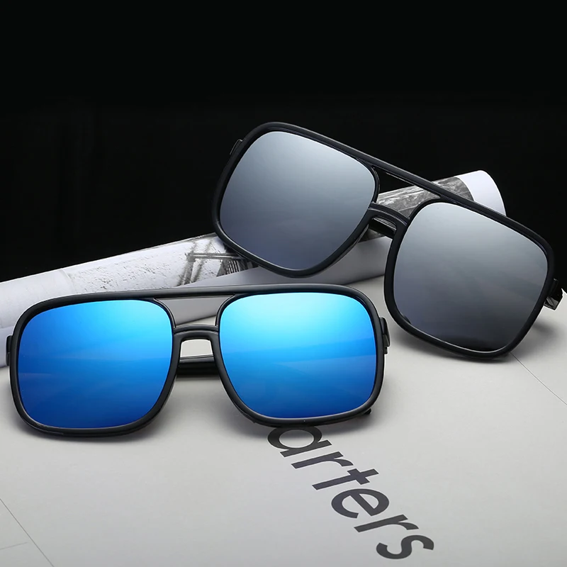 Солнцезащитные очки для мужчин и женщин большие квадратные ретро-очки