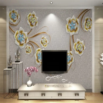 beibehang Custom wallpaper simple luxury gold diamond rose 3d jewelry mural television background wallpaper photo wallpaper 
beibehang Custom wallpaper simple luxury gold diamond rose 3d jewelry mural television background wallpaper photo wallpaper