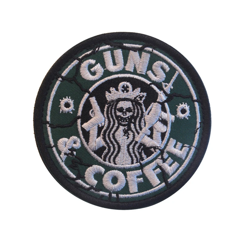 Embroidered-Badges-GUNS-AND-STAR-WARS-COFFEE-Tactical-Stickers-Hook-Loop-Badges-Army-Fan-Badge-On (1)