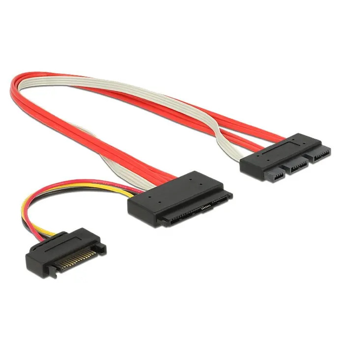 (50 pieces/lot) SFF-8639 SATA 3.2 Express 18pin (7+7+4) & 15Pin Power to SFF-8482 SAS Express 29pin Data Raid Cable 30cm 1ft
(50 pieces/lot) SFF-8639 SATA 3.2 Express 18pin (7+7+4) & 15Pin Power to SFF-8482 SAS Express 29pin Data Raid Cable 30cm 1ft