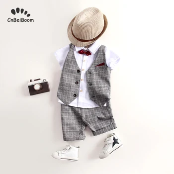 Boys Suit clothing Set 2020 Summer New Children's Short Sleeve Vest white shirt Lattice pant wedding Dress flower girl boy Dress
Boys Suit clothing Set 2020 Summer New Children's Short Sleeve Vest white shirt Lattice pant wedding Dress flower girl boy Dress