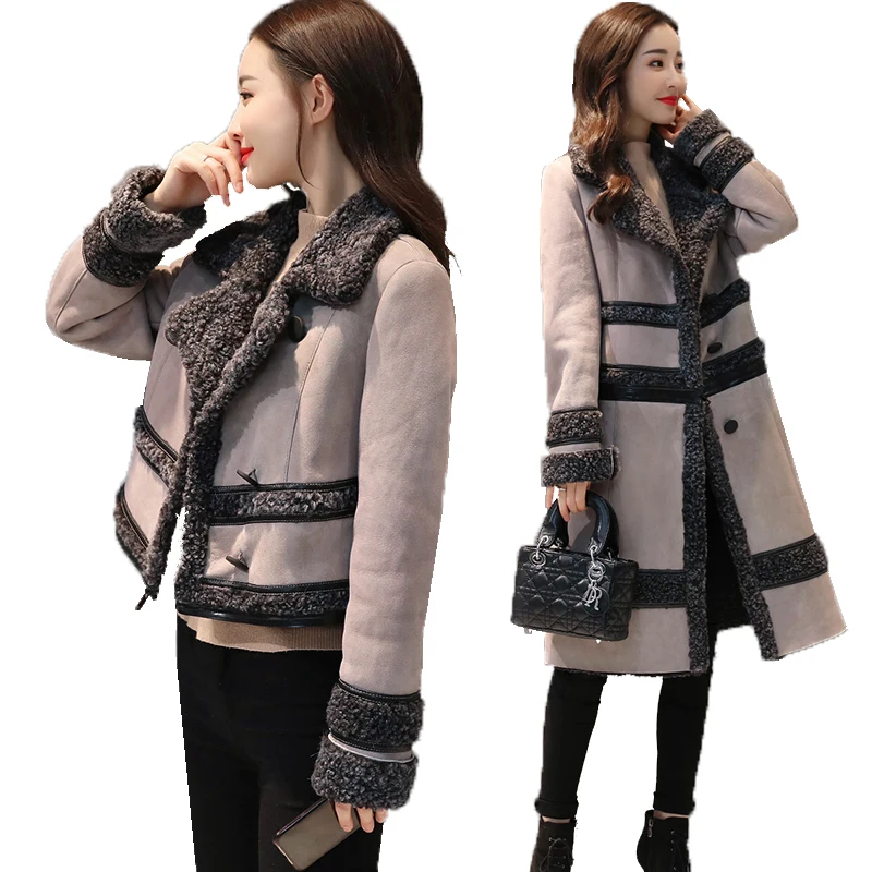 Winter Fashion Suede Women's Coat Detachable Wear both Jacket Female Elegant Slim Thicken Plus Size Lamb Fur Outerwear Parkas
Winter Fashion Suede Women's Coat Detachable Wear both Jacket Female Elegant Slim Thicken Plus Size Lamb Fur Outerwear Parkas